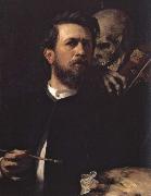 Arnold Bocklin Self-Portrait with Death Playing the Violin china oil painting reproduction